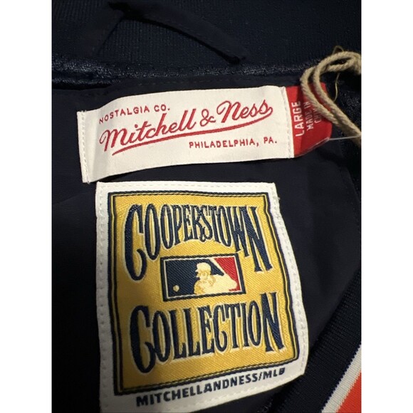 LARGE Men Mitchell & Ness Houston Astros MLB Classic Nylon Vintage Logo - Picture 6 of 9